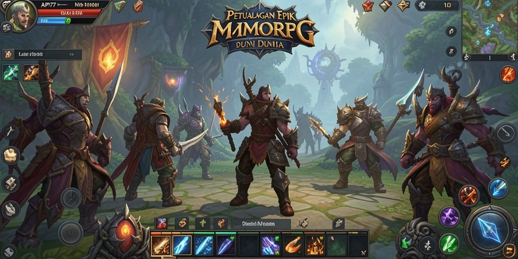 Tampilan gameplay seru dan mendalam dalam dunia MMORPG.