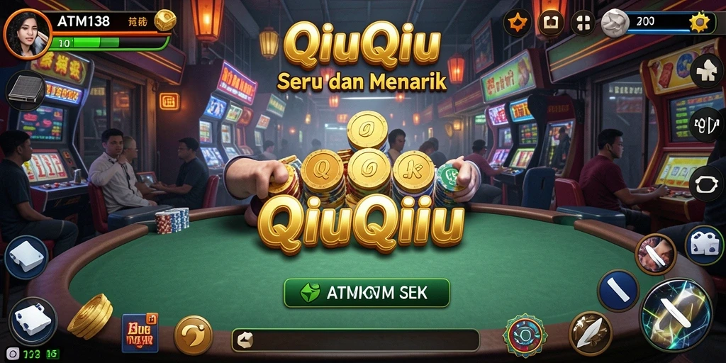 Tampilan gameplay seru di ATM138 dengan suasana QiuQiu.
