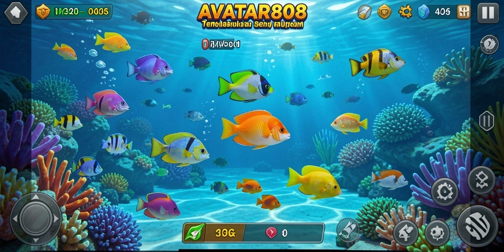 Tampilan menawan gameplay Tembak Ikan di AVATAR808.