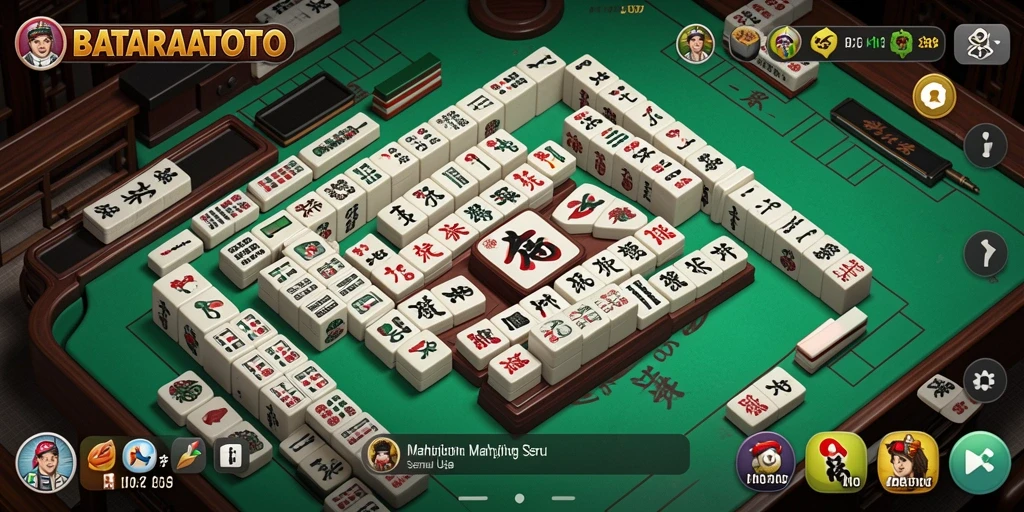 Tampilan gameplay Mahjong yang seru dan menantang dalam BATARATOTO.