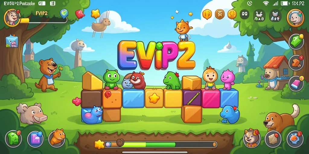 Tampilan gameplay EVIP2 menampilkan teka-teki yang menarik dan antarmuka yang intuitif.