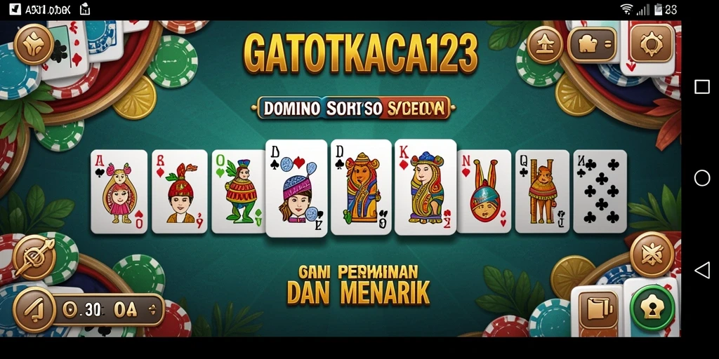 Screenshot GATOTKACA123 menampilkan suasana seru permainan Domino.