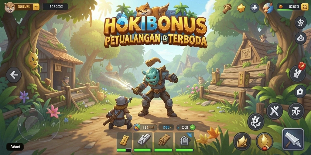 Screenshot HOKIBONUS menampilkan petualangan eksplorasi dunia terbuka yang seru.