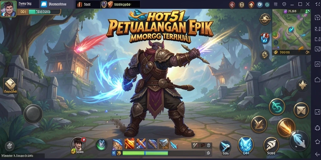 Tampilan aksi seru dalam game MMORPG HOT51.