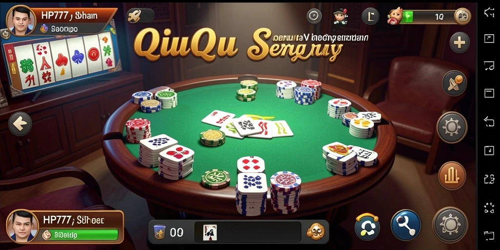 Tampilan gameplay QiuQiu yang menarik dan mendebarkan.