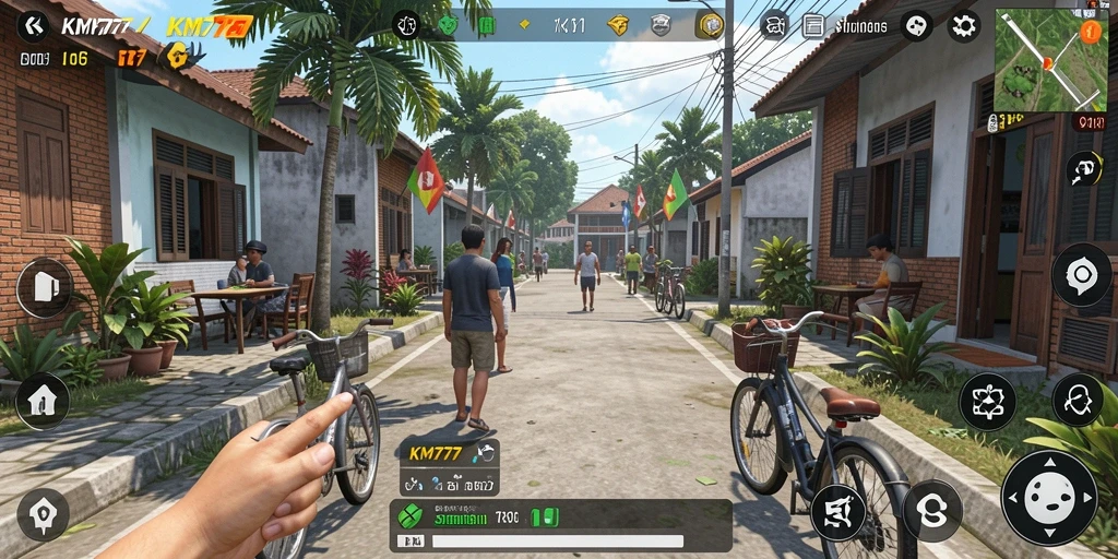 Tampilan gameplay KM777 yang menakjubkan dan interaktif.