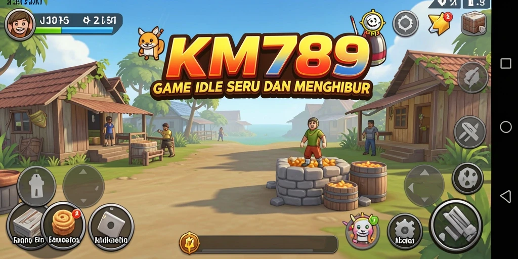 Tampilan permainan KM789 dengan pengelolaan sumber daya Idle.