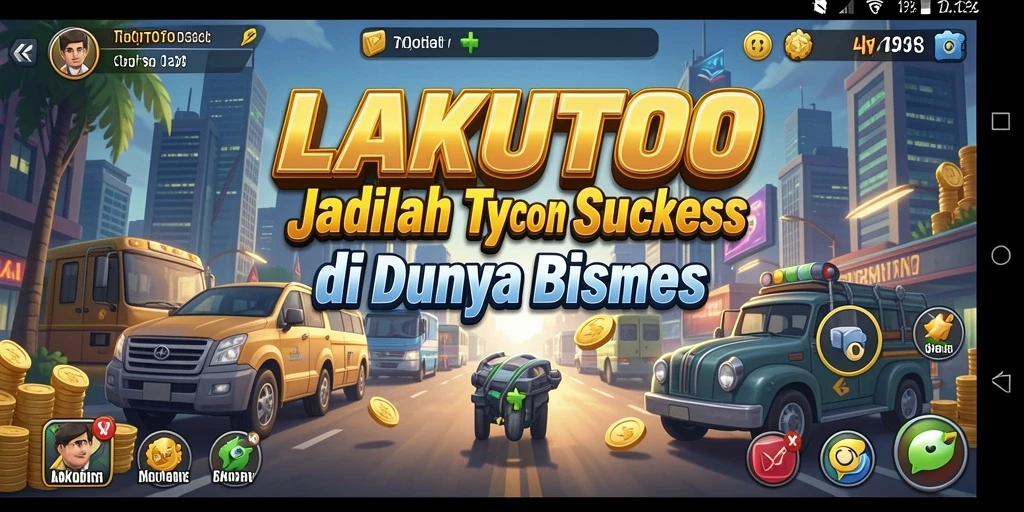 Tampilan gameplay menarik dari LAKUTOTO dalam pengelolaan bisnis Tycoon.