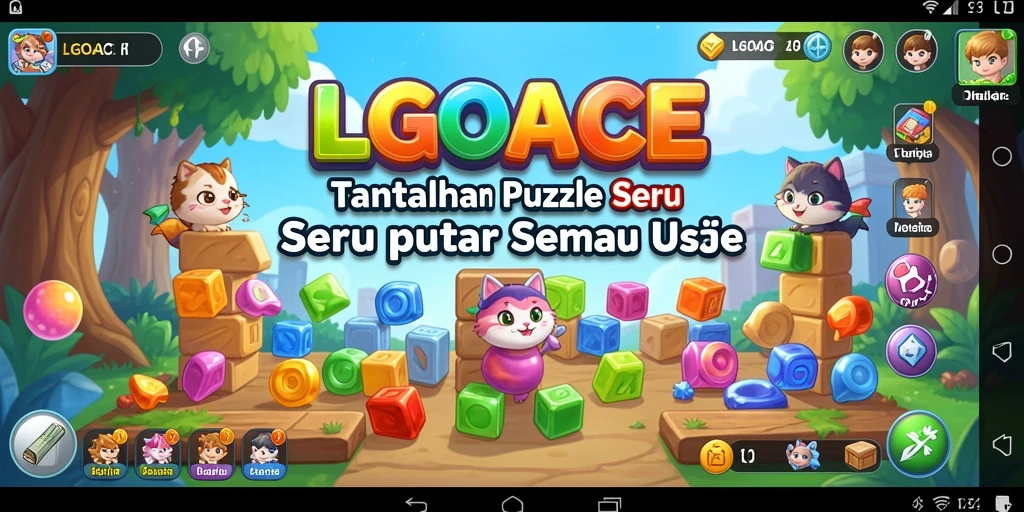 Gameplay seru di LGOACE dengan berbagai tantangan puzzle.