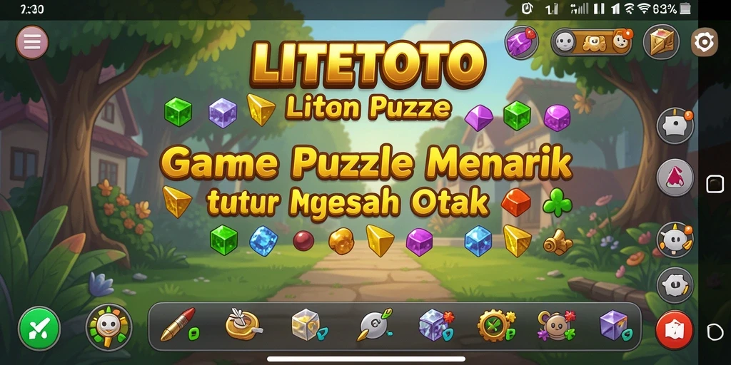 Tampilan gameplay LITETOTO dengan berbagai puzzle menantang.