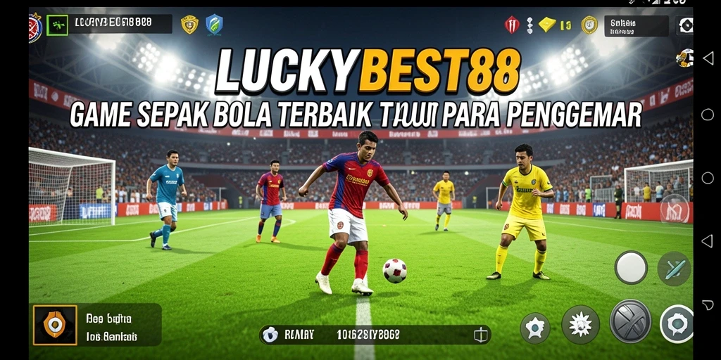 Tampilan gameplay sepenuhnya immersive dengan aksi sepak bola yang intens.