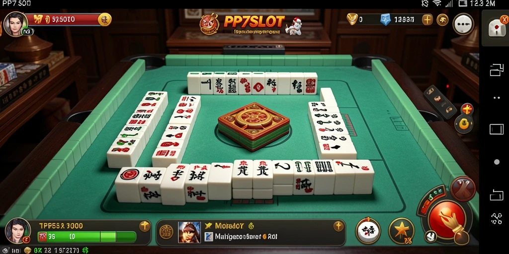 Screenshot gameplay PP7SLOT menampilkan keseruan permainan Mahjong.