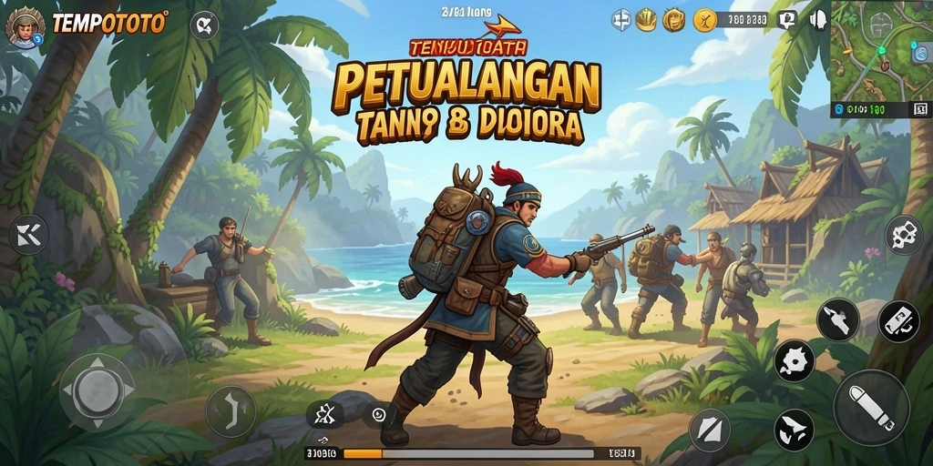 Screenshot TEMPOTOTO menampilkan pengalaman eksplorasi dunia terbuka.