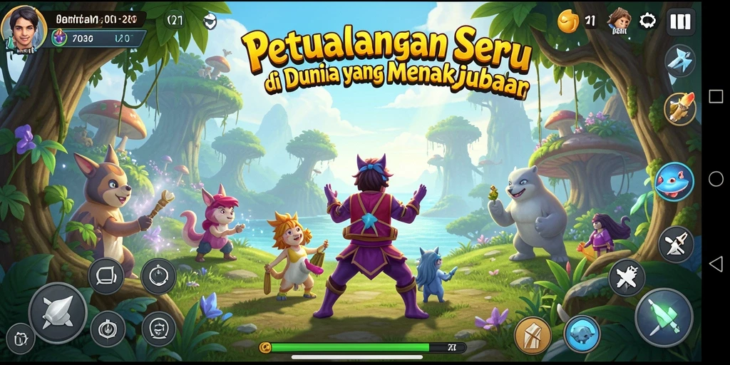 Tampilan gameplay V21 yang memukau dan menantang.