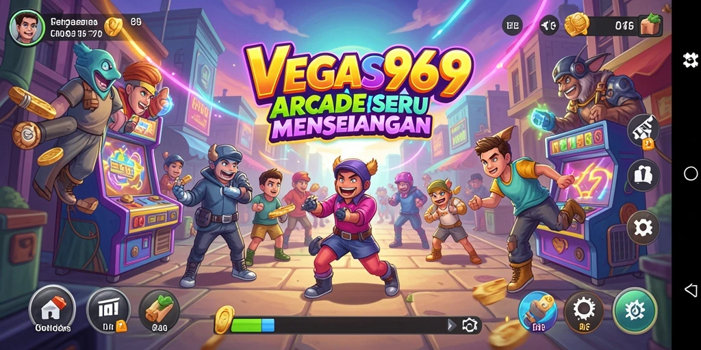 Screenshot utama VEGAS969 menampilkan aksi seru dalam permainan Arcade.