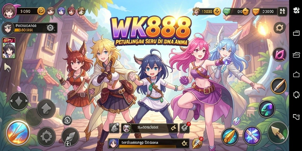 Screenshot WK888 menunjukkan aksi seru dan karakter anime yang menawan.