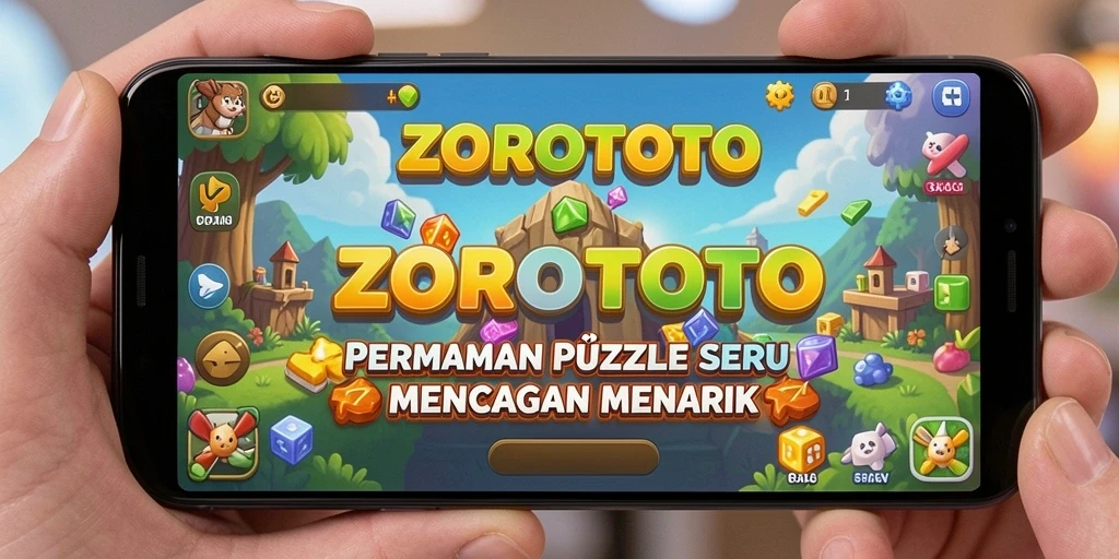 Tampilan gameplay ZOROTOTO yang penuh warna dan menantang.